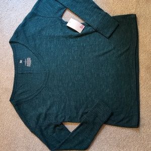 SO Blue Oversized V Neck Relaxed Fit Shirt